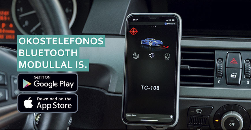 AL Priority BlueTooth modullal jelzi a Trafficapture TC 108 sebességmérőt