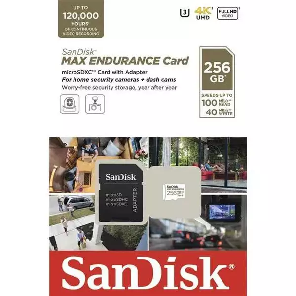 Memóriakártya autós kamerához 256GB Max Endurance