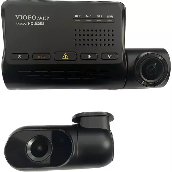 VIOFO A139 2CH 2K első-hátsó kamerás autós kamera GPS-el 