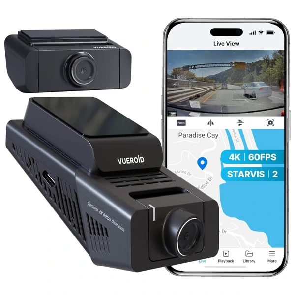 Vueroid S1 4K Infinite első-hátsó autós kamera autóba