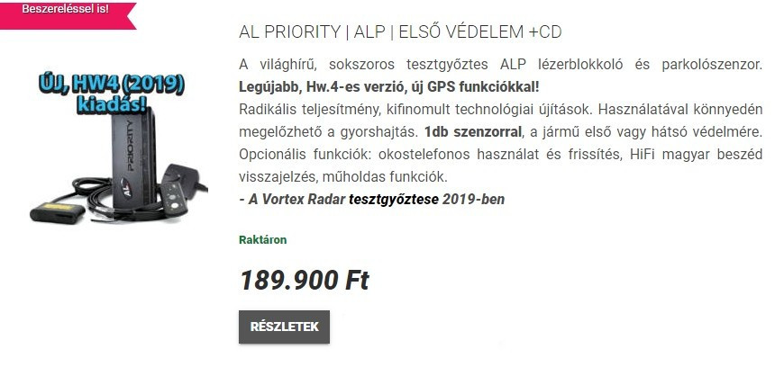 AL Priority egyfejes lézerblokkoló karácsonyra