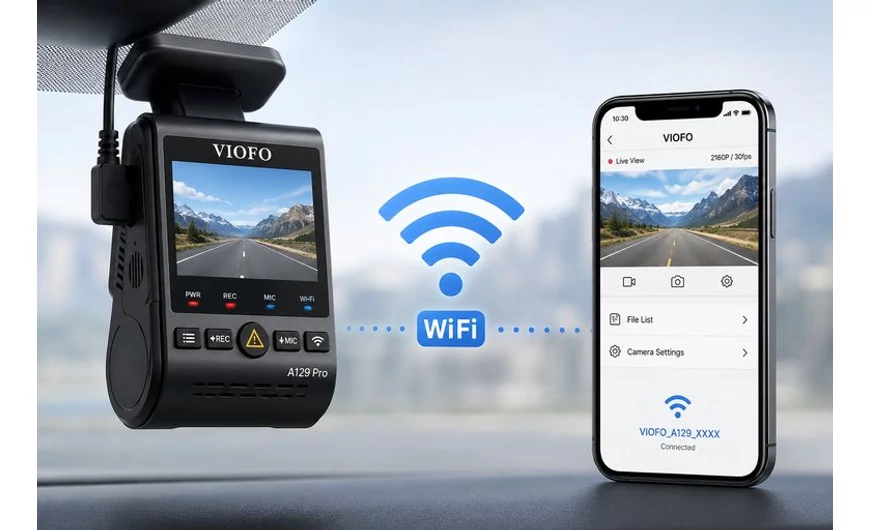 Wi-Fi kapcsolódás az autós kamerához