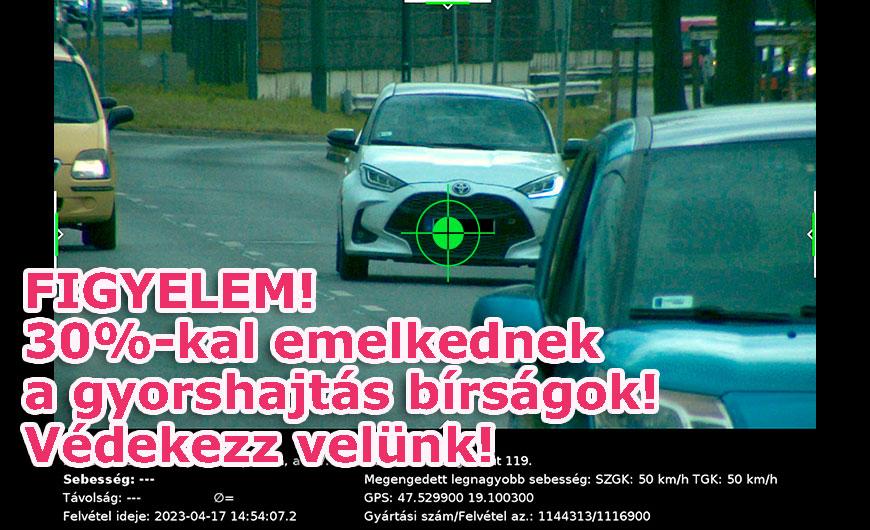 Csúnyán emelkedő gyorshajtási bírságok szeptember 1-től