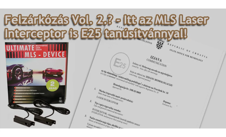Laser Interceptor E25 tanúsítvánnyal!